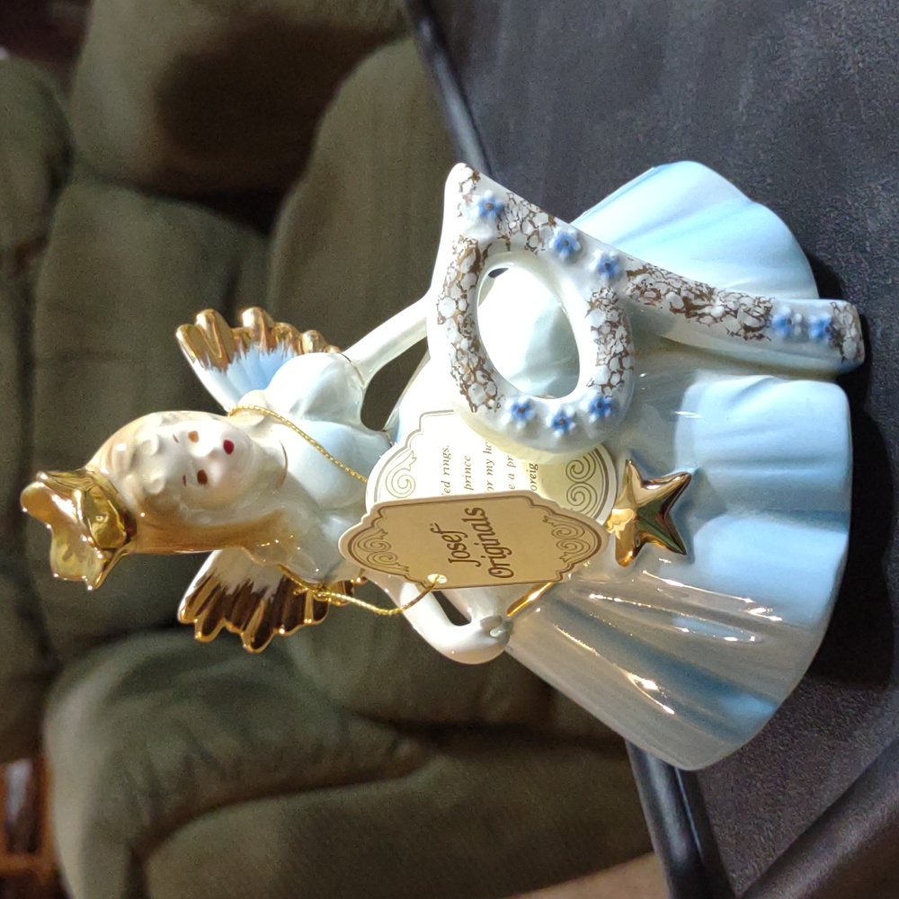Josef Originals Birthday Girl doll angel figurine 9th Ninth poem Ceramic vintage